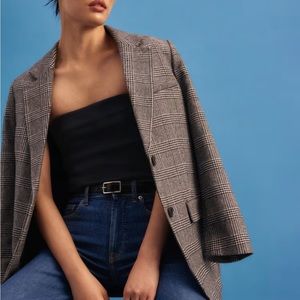 Everlane Oversized Blazer - Glen Plaid